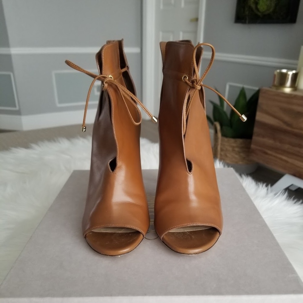 Jimmy Choo Soft Leather Memphis Tie Up Ankle Booties